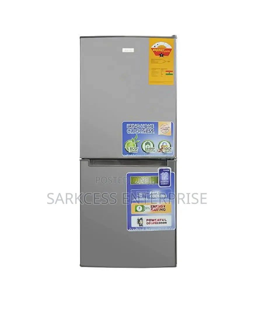 Nasco Nasd2-18fl Double Door Refrigerator Top Freezer - 136l Silver