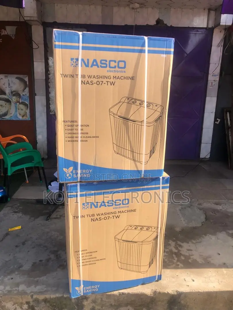 Nasco 11kg Twin Tub Washing Machine Spacious, Dual-Function Washer