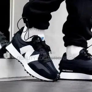 New Balance 327 Black and White