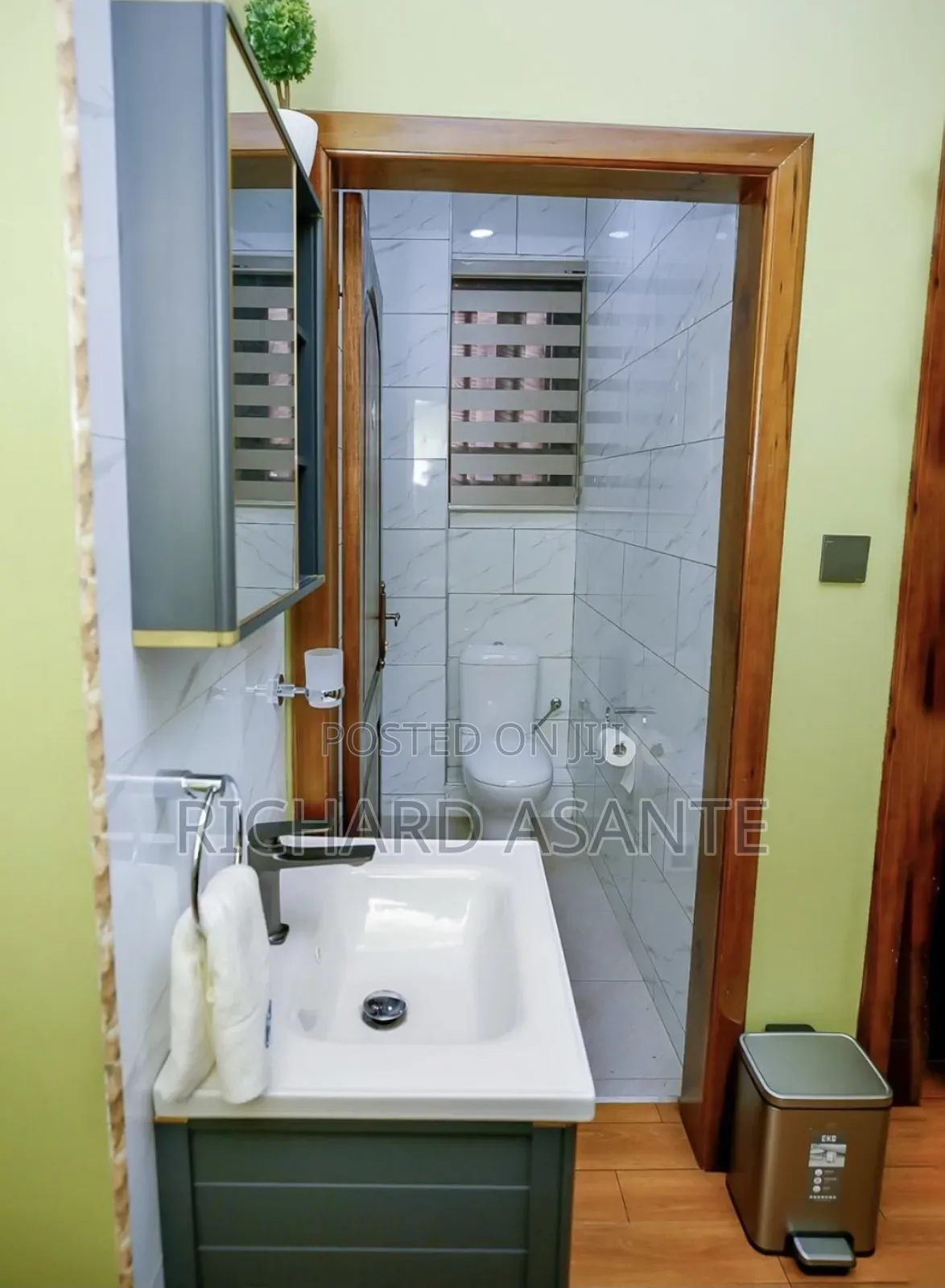 2 BDRM Vacation Apartment With Water Heater Kitchen at Kumasi Suame