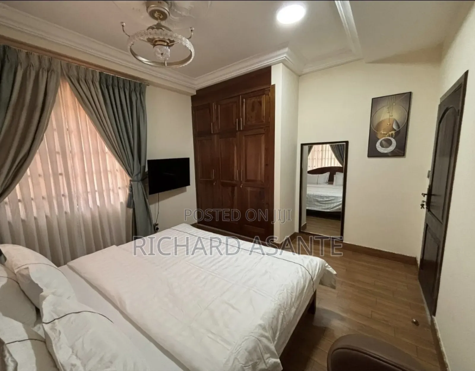2 BDRM Vacation Apartment With Water Heater Kitchen at Kumasi Suame