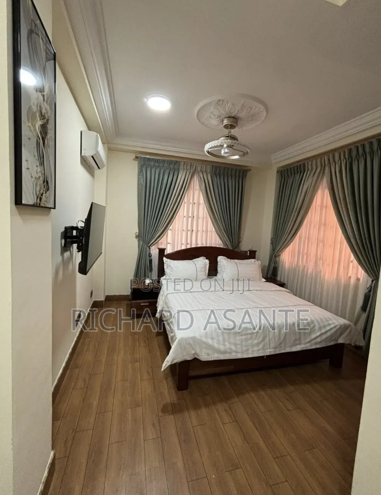2 BDRM Vacation Apartment With Water Heater Kitchen at Kumasi Suame