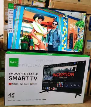 Syinix 43" Smart Android Led Tv| Bluetooth| Frameless| Japanese Brand
