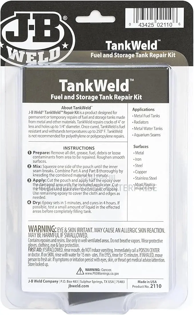 Metal Fuel Tank Repair Kit – Permanent Gas Diesel Tank Repair Epoxy