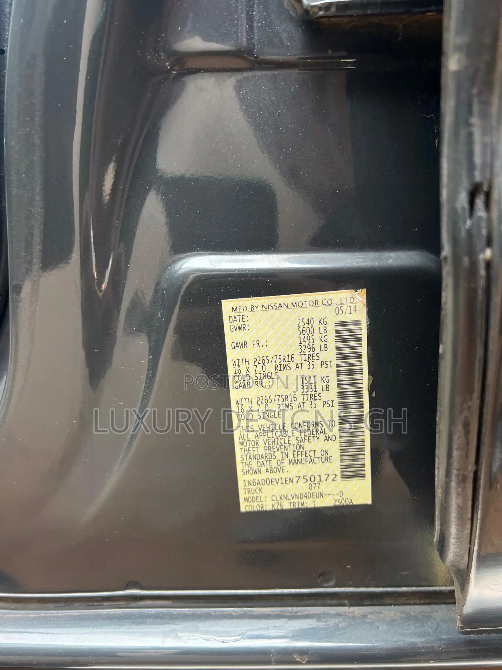 Nissan Frontier 2014 Black