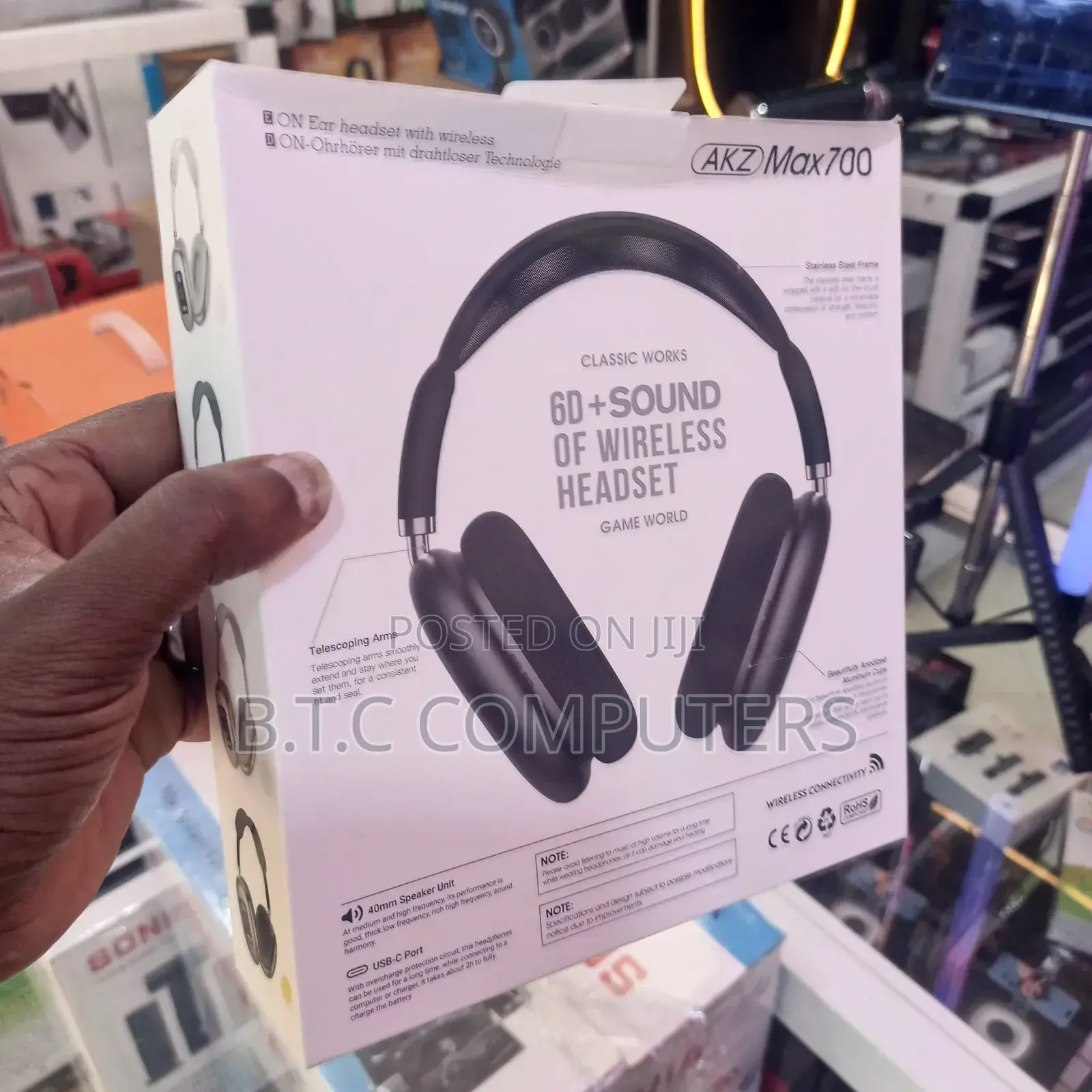 Akz Max 700 Headphones Led Screen Control