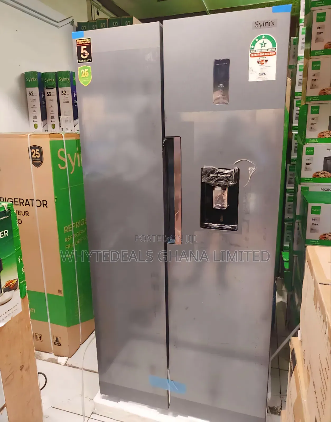 Syinix Side-by-side Refrigerator| 460-liter|Frost Free|Water Dispenser