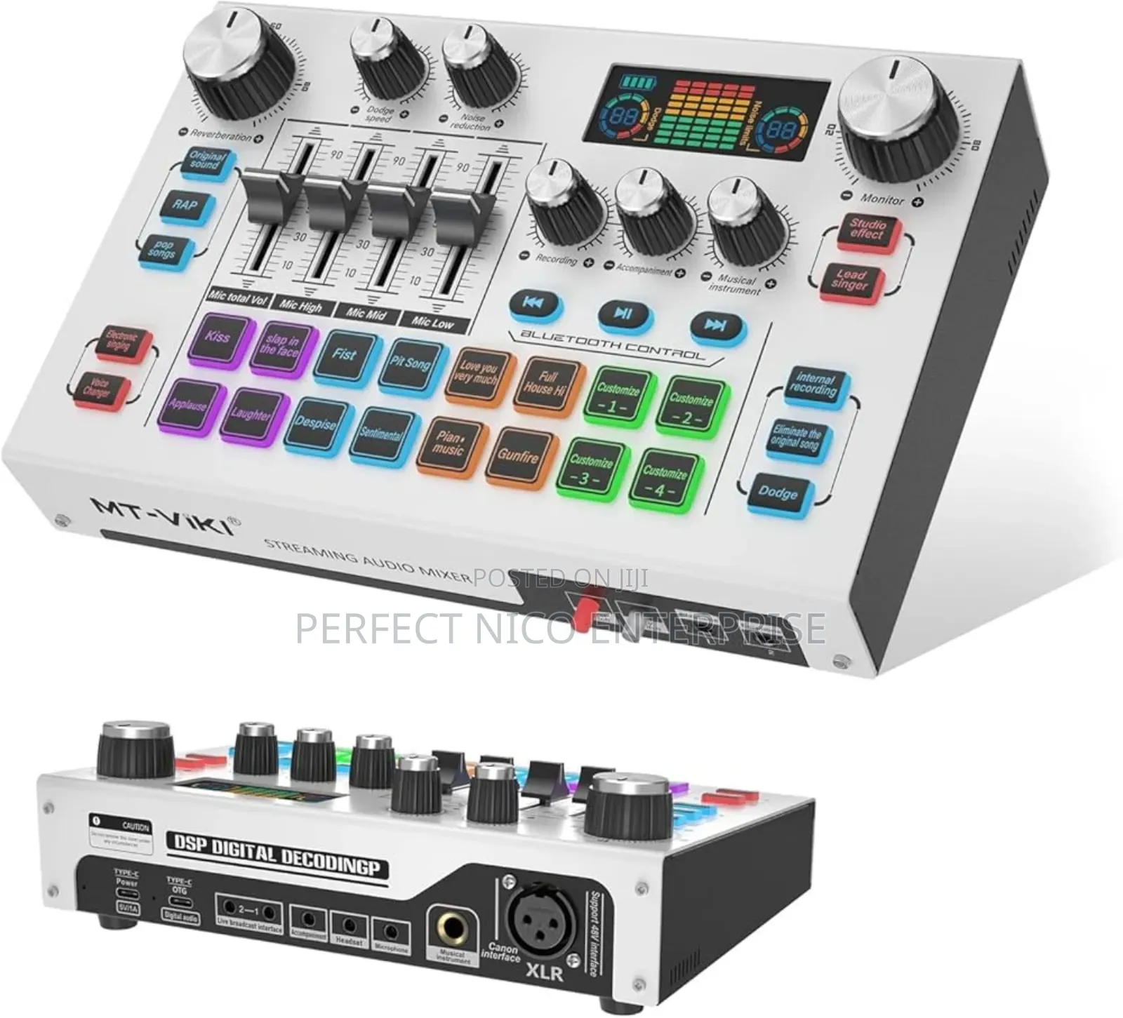 Mt-Viki Streaming Audio Mixer Sound Card for Podcast Livestreaming