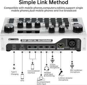 Mt-Viki Streaming Audio Mixer Sound Card for Podcast Livestreaming