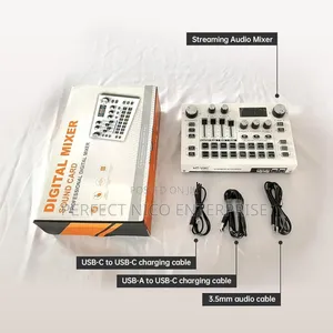 Mt-Viki Streaming Audio Mixer Sound Card for Podcast Livestreaming