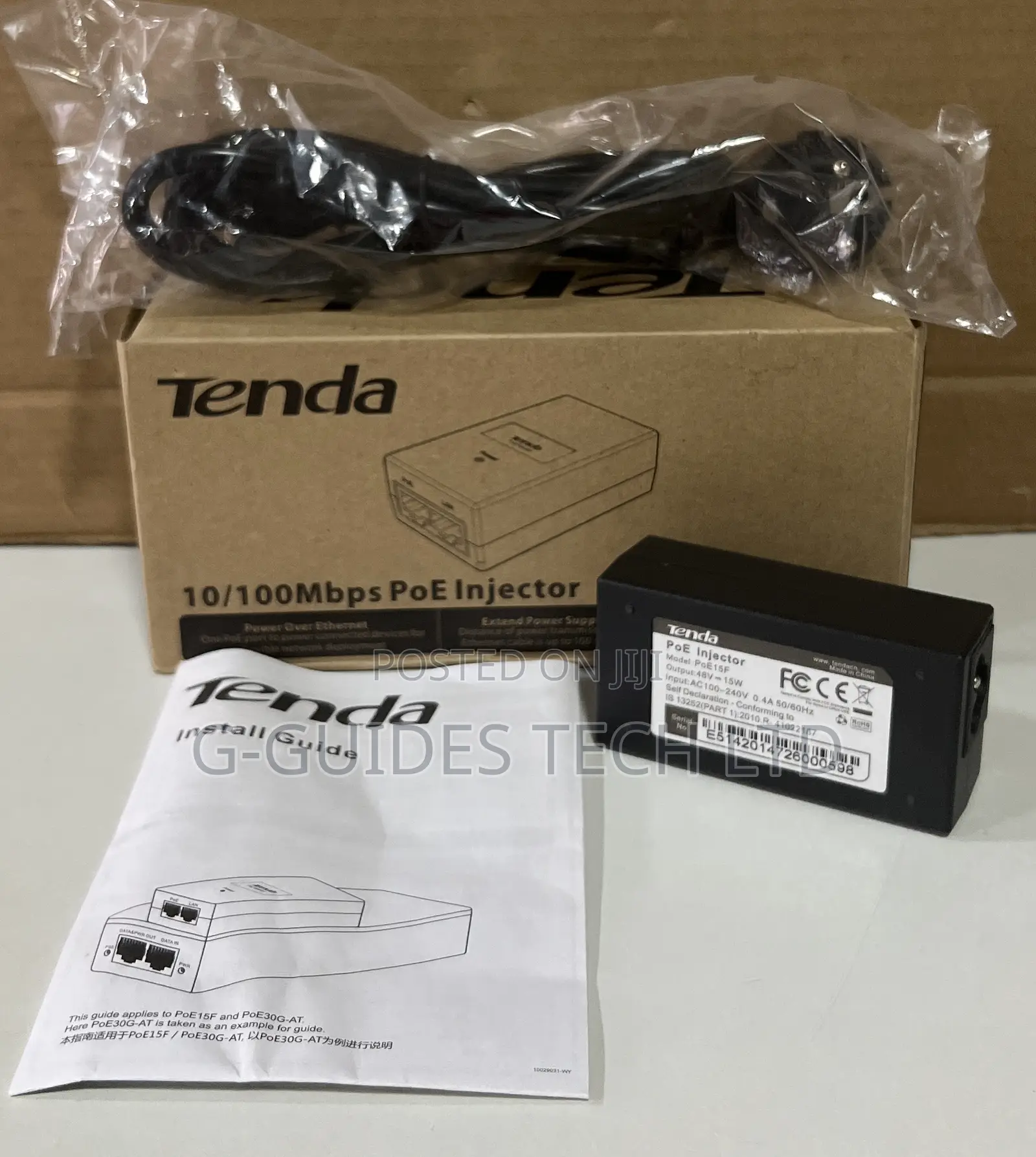 48v Poe Adapter, Tenda 10/100mbps 48v Poe Injector