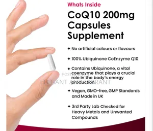 Coq10 Ubiquinone Coenzyme Q10 Capsules