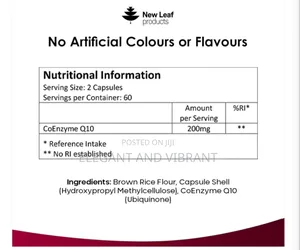 Coq10 Ubiquinone Coenzyme Q10 Capsules