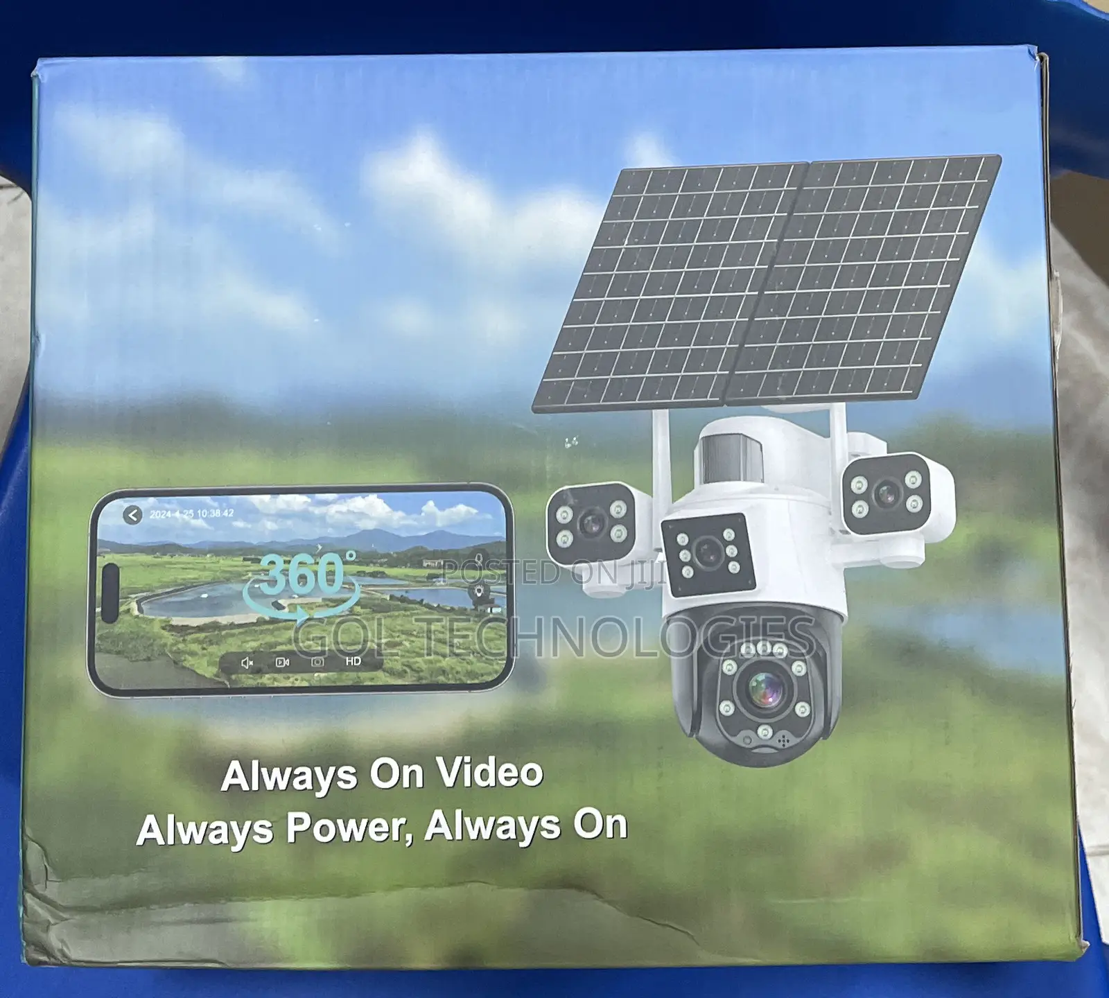 Solar Camera 4g Aov Four Lens Camera Always on Video Always Power