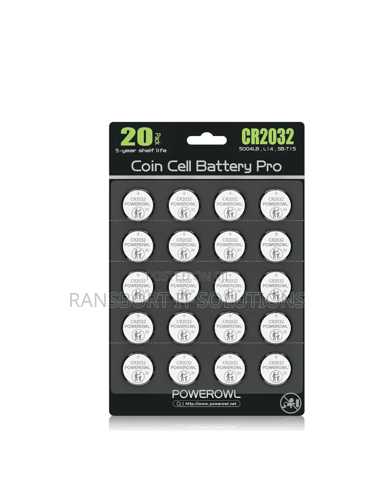 High Capacity Cmos Battery (20-Pack) 3v Lithium Batteries Long Lasting