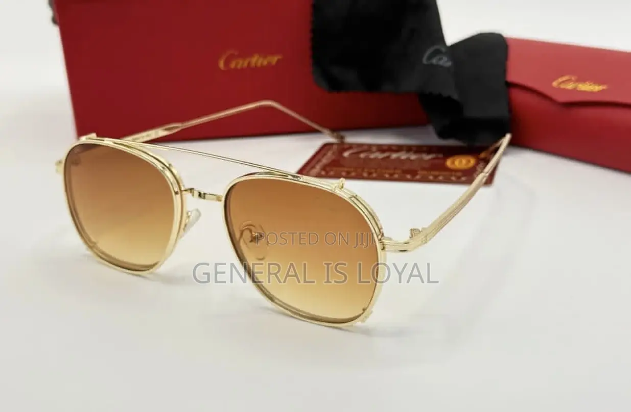 Cartier Dark Frame Glasses With Stainless Handles