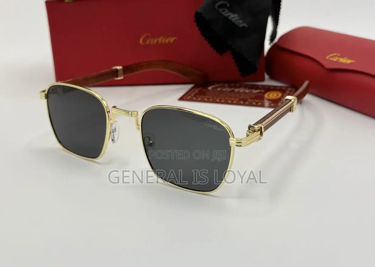 Cartier Dark Frame Glasses With Stainless Handles