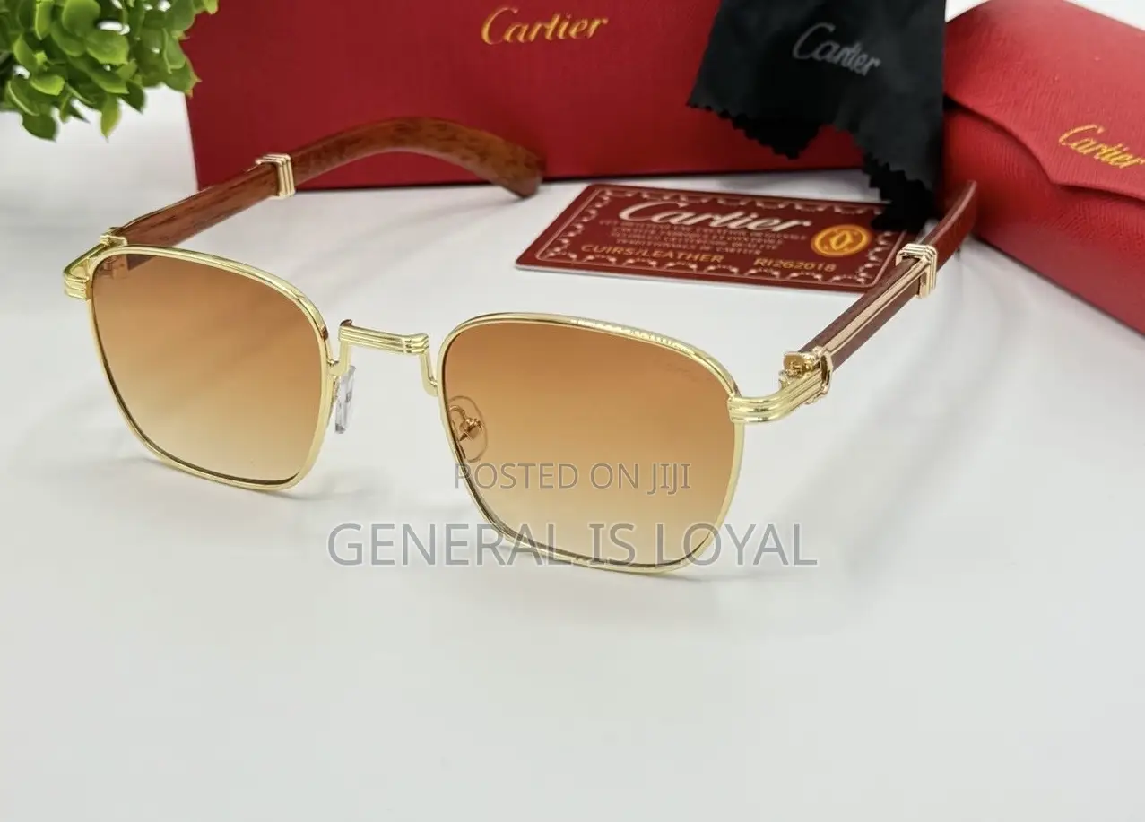 Cartier Dark Frame Glasses With Stainless Handles