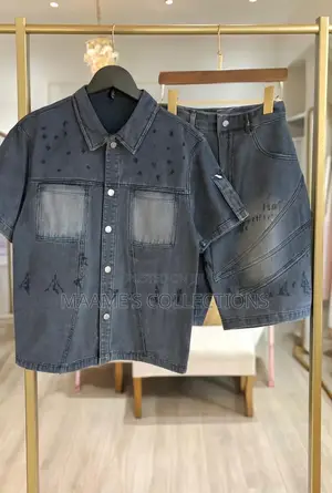 Jeans Jacket Top and Down Set.