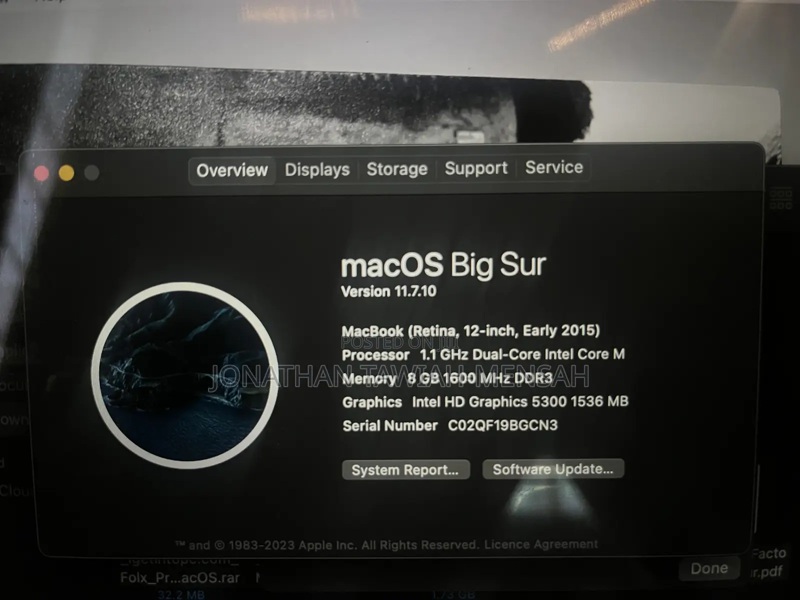 Laptop Apple MacBook 2015 8GB Intel Core M SSD 256GB