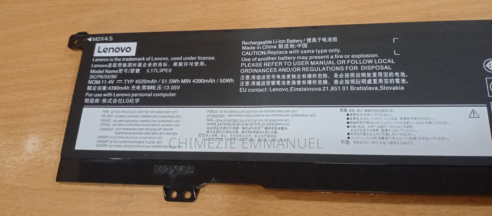 Lenovo Battery L17l3pe0