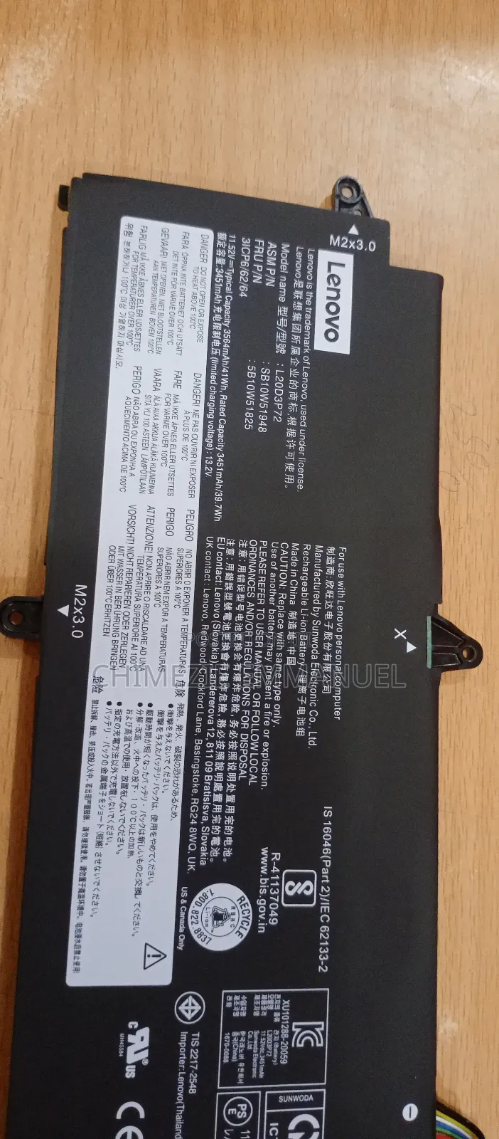 Lenovo Battery Lo2c3p72