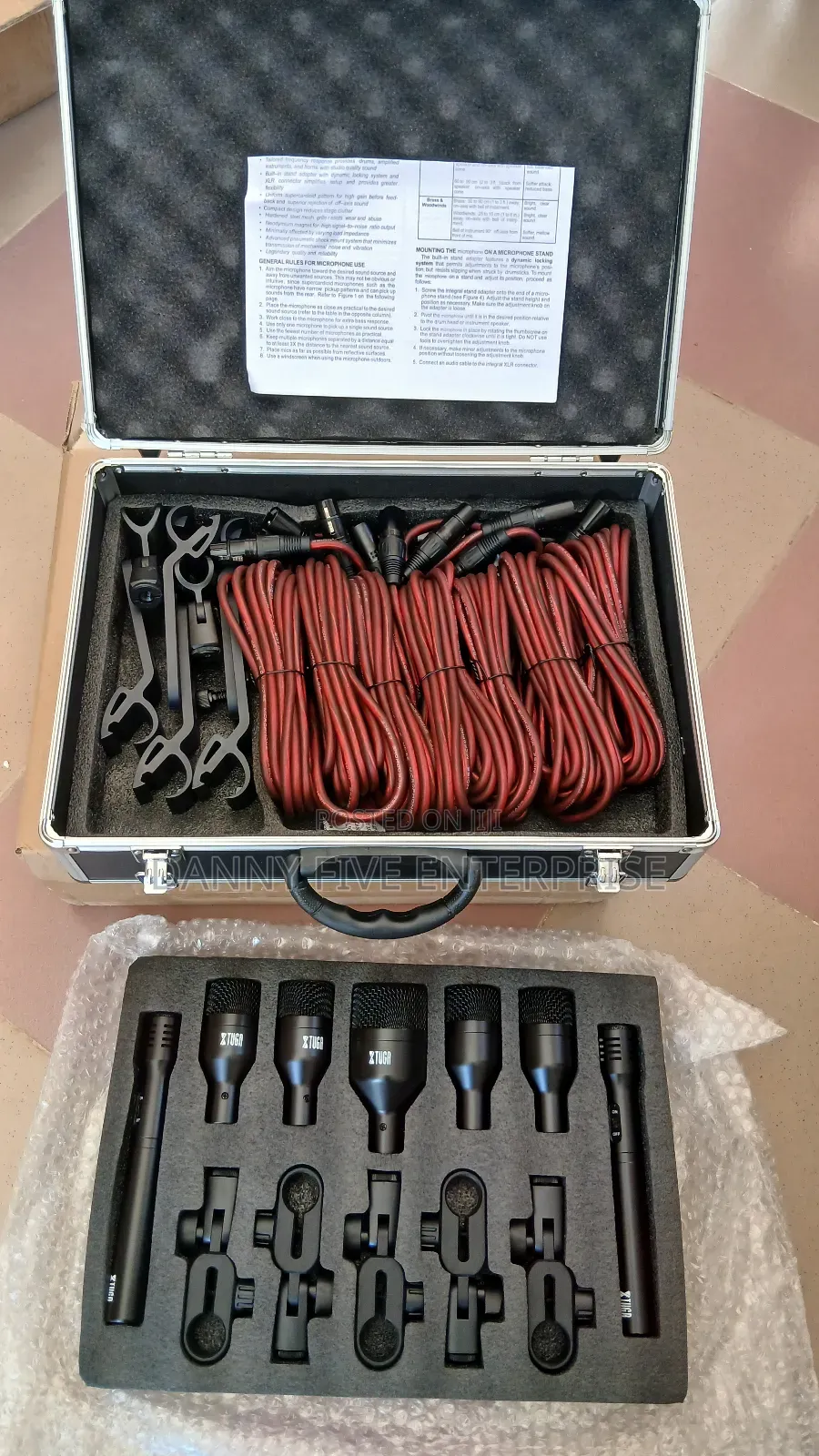 Drums Microphones Plus Cables