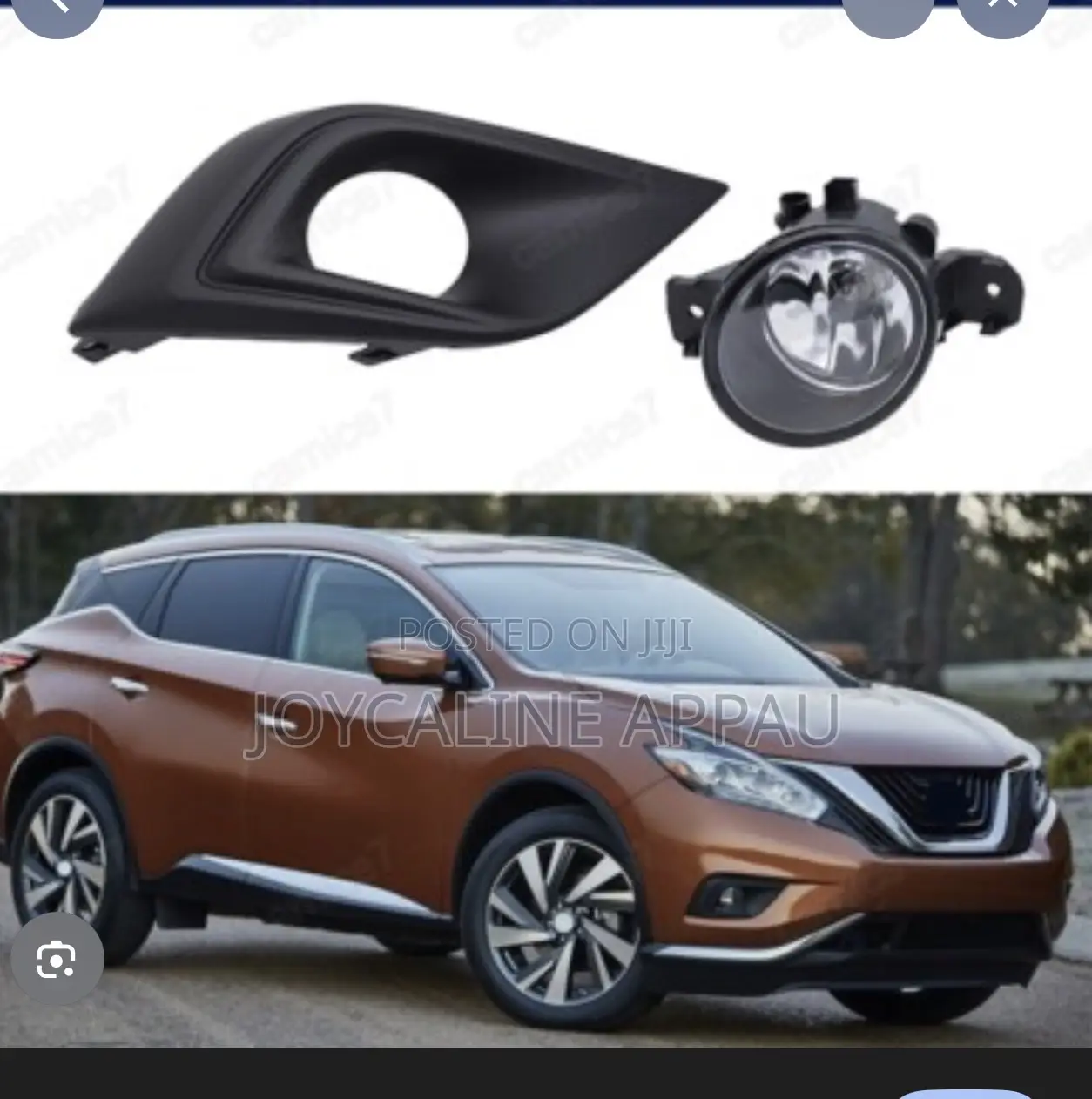 Nissan Murano 2015 to 2018 Fog Light and Cover With Bulb