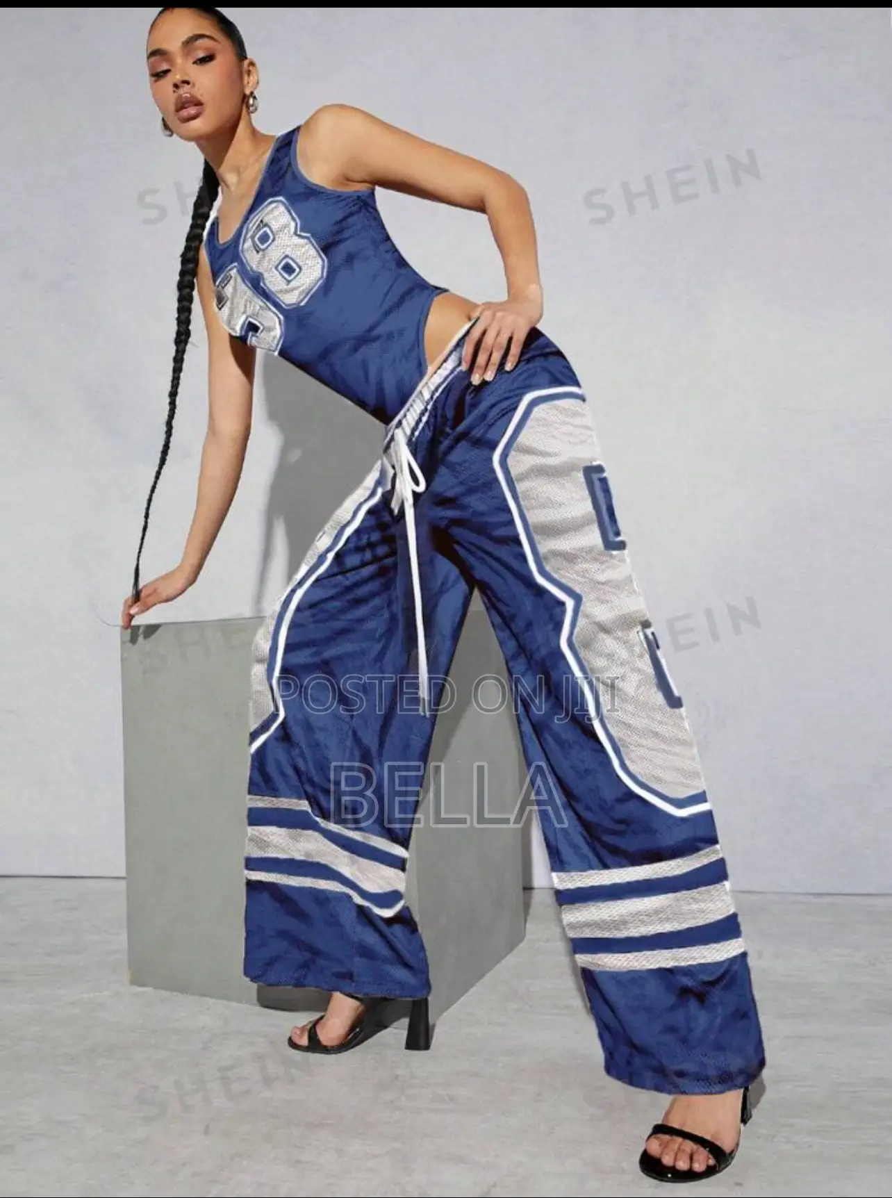 Denimoi Sport Graphic Textured Bodysuit 2 Pcs Sets