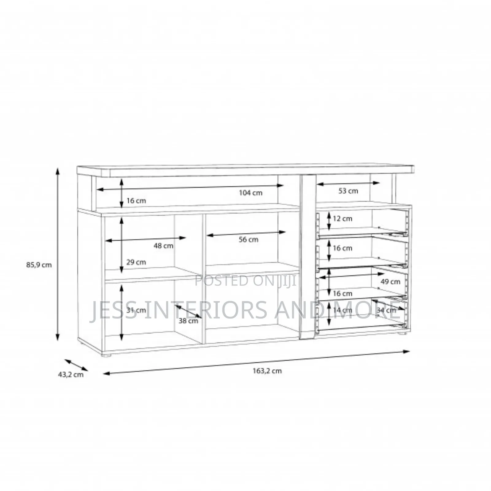 Console Table (With Drawers)163cm