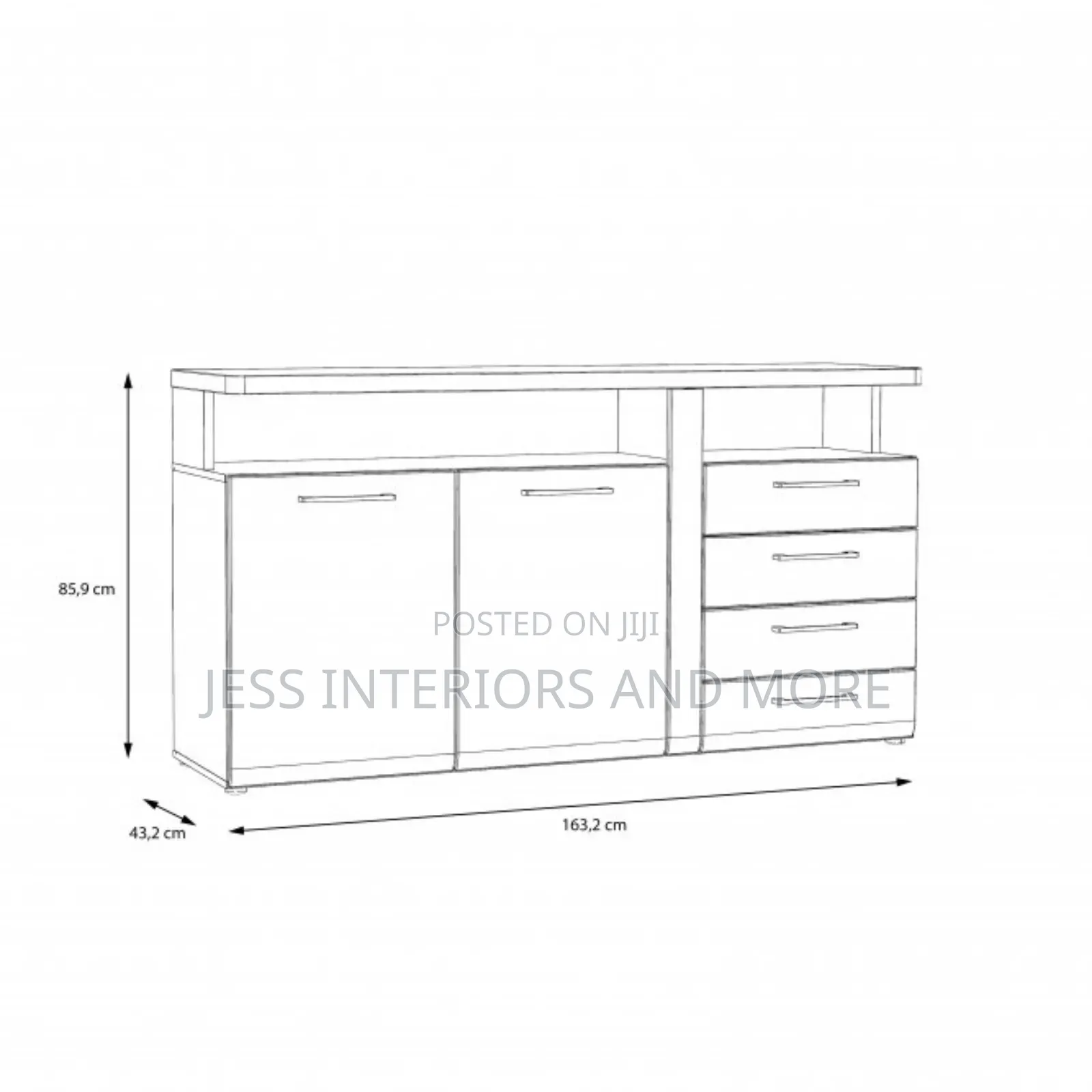 Console Table (With Drawers)163cm