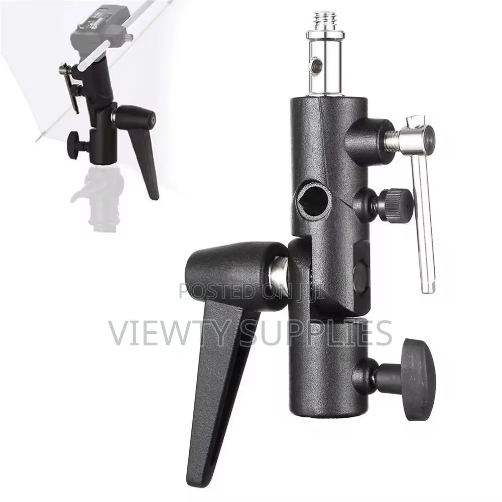 H-Type Swivel Tilt Metal Umbrella Softbox Holder Flash Bracket Adapter