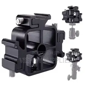 Multi-Functional 3-Head Hot Shoe Adapter Extension Bracket Mount