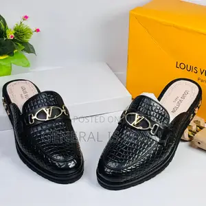 Louis Vuitton Black Leather Halfshoe