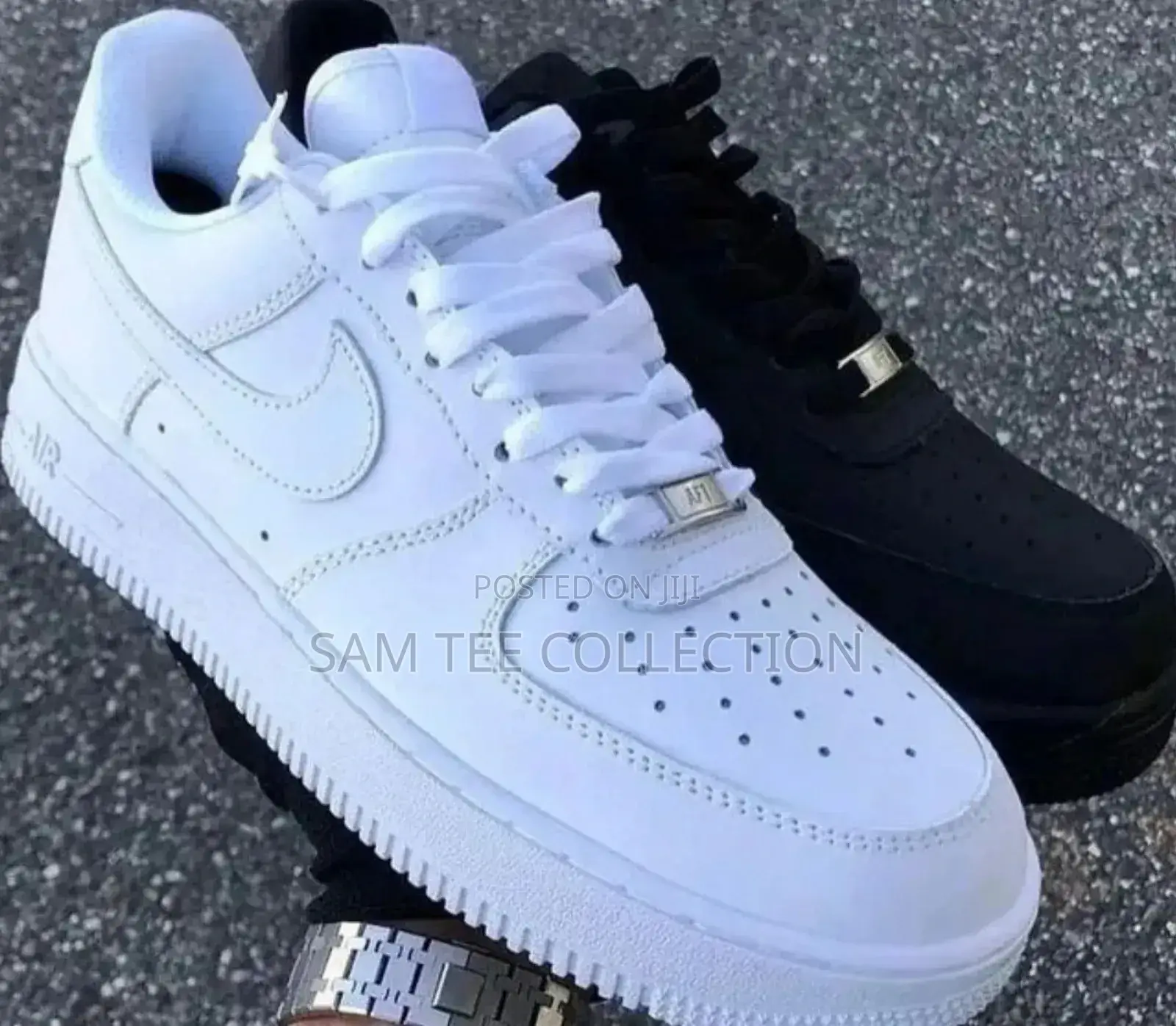 Nike Air Force 1. Premium All Black and All White.