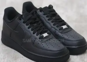 Nike Air Force 1. Premium All Black and All White.