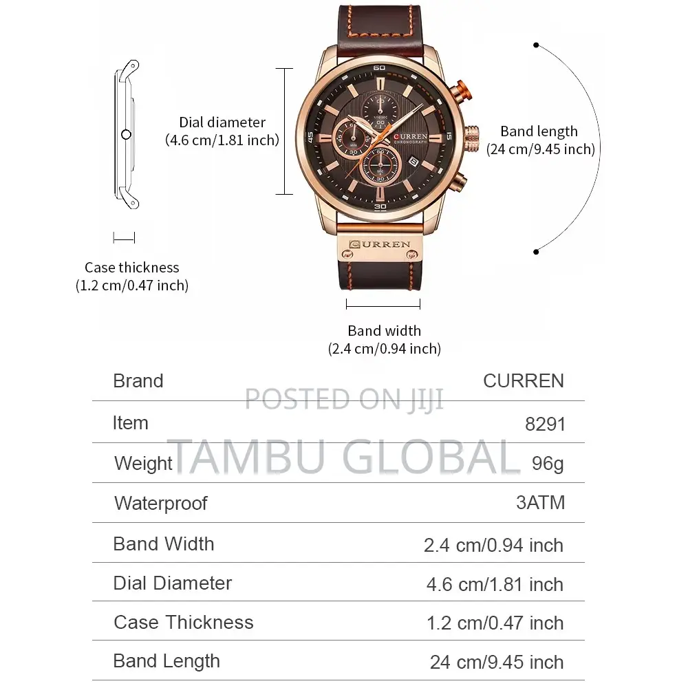 Curren Men’S Chronograph Leather Watch — Sturdy, Stylish, Original