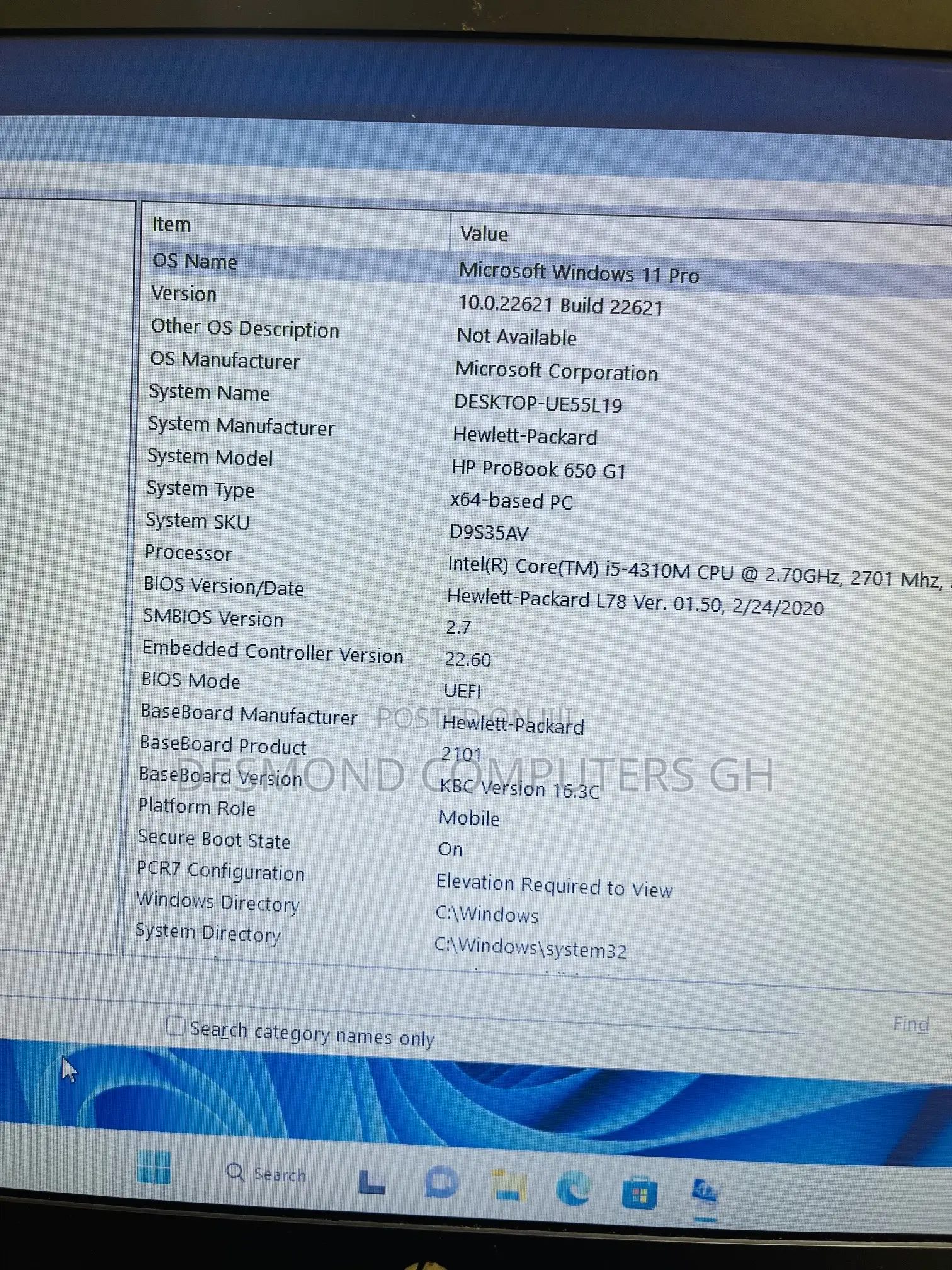 Laptop HP ProBook 650 G1 8GB Intel Core i5 HDD 160GB
