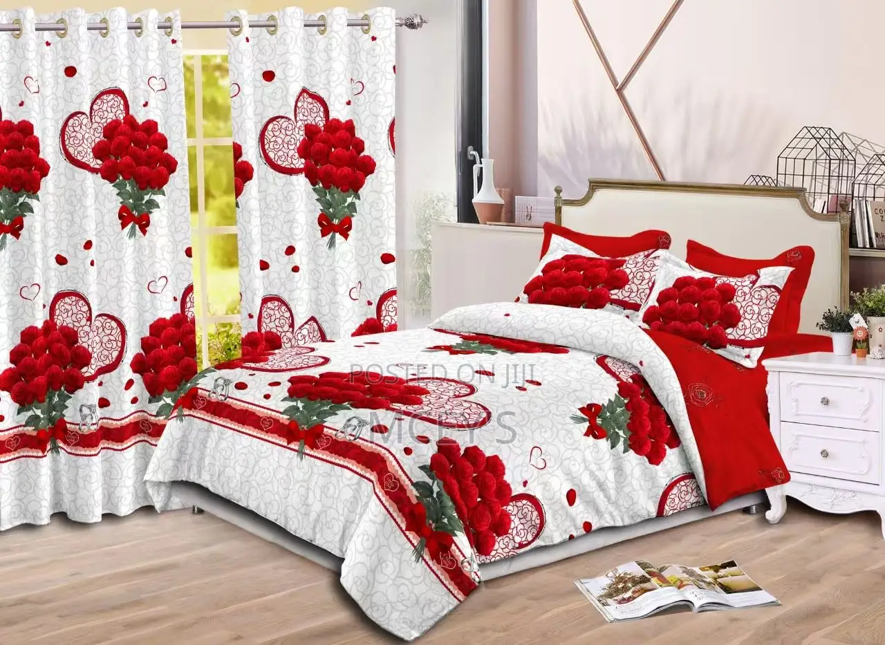 Duvet Set With Beautifully Designed Curtains