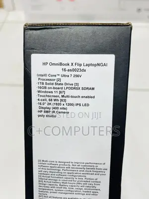 New Laptop HP OmniBook X Flip 16" 16GB Intel Core Ultra 7 SSD 1T
