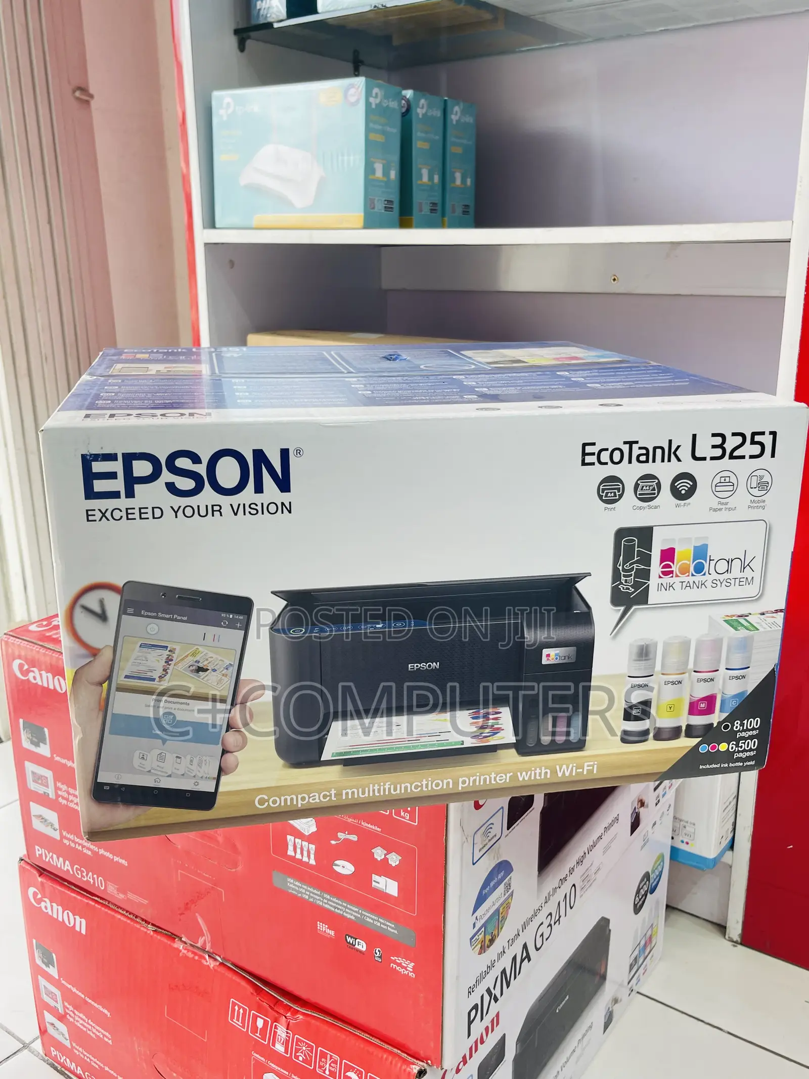 Epson Ecotank L3251 3-in-1 (Print, Scan, Copy) Color Printer