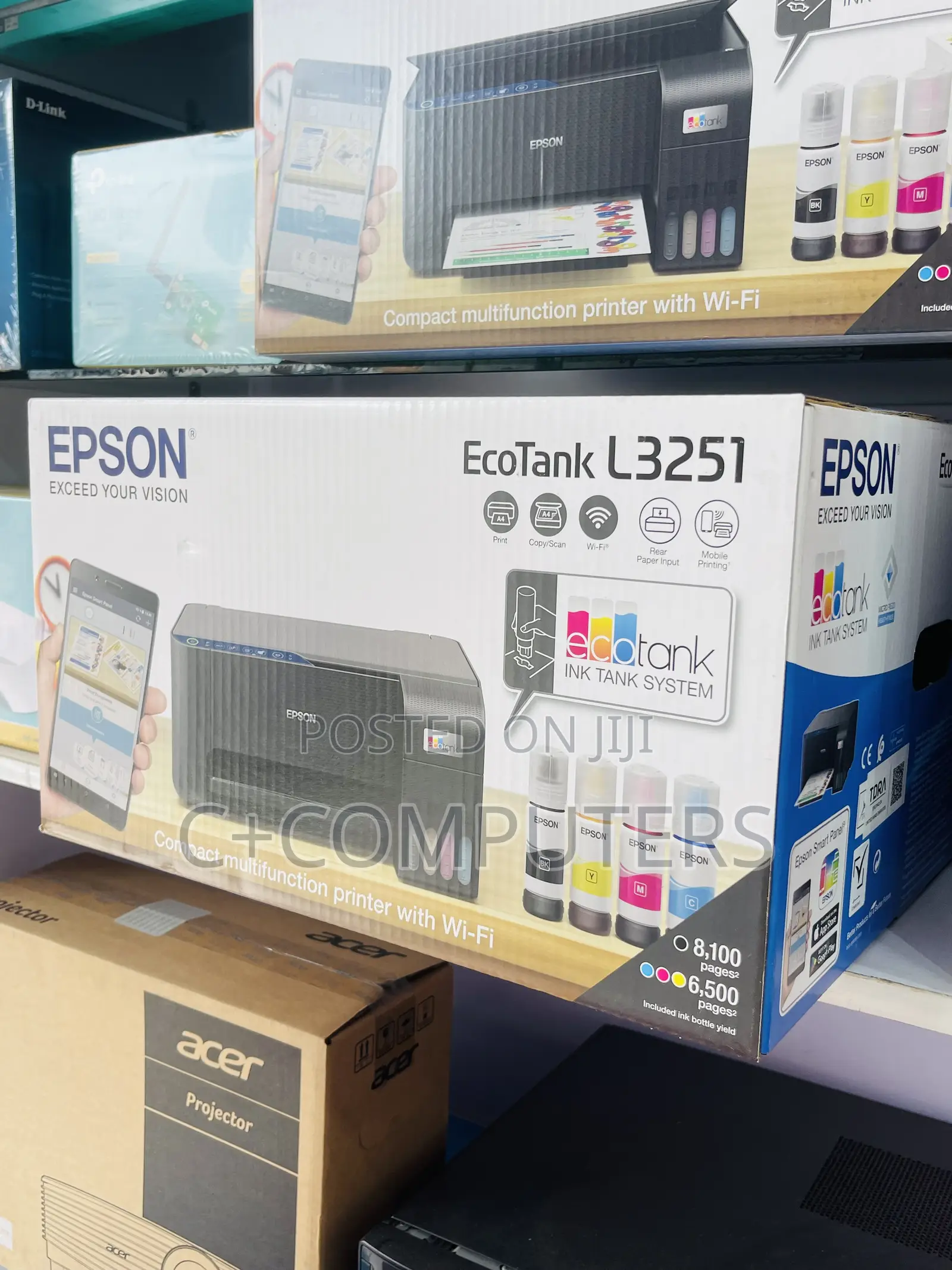 Epson Ecotank L3251 3-in-1 (Print, Scan, Copy) Color Printer