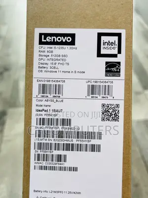 New Laptop Lenovo IdeaPad 1 8GB Intel Core I5 SSD 512GB