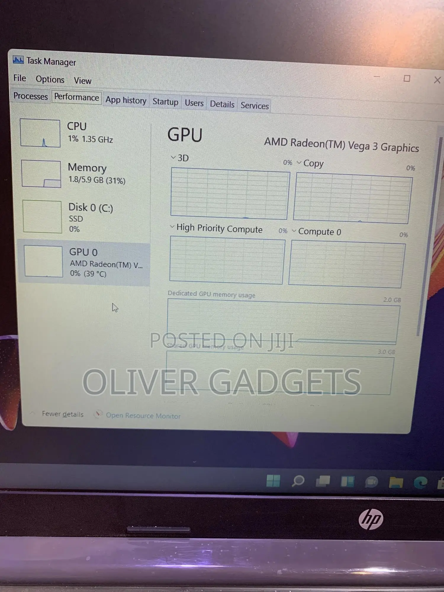 Laptop HP Pavilion 15t 8GB AMD Ryzen 3 SSD 256GB