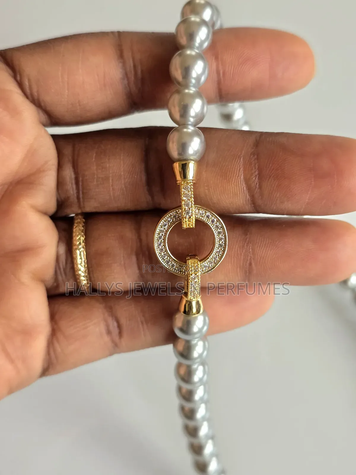 Gray Pearl Necklace Set