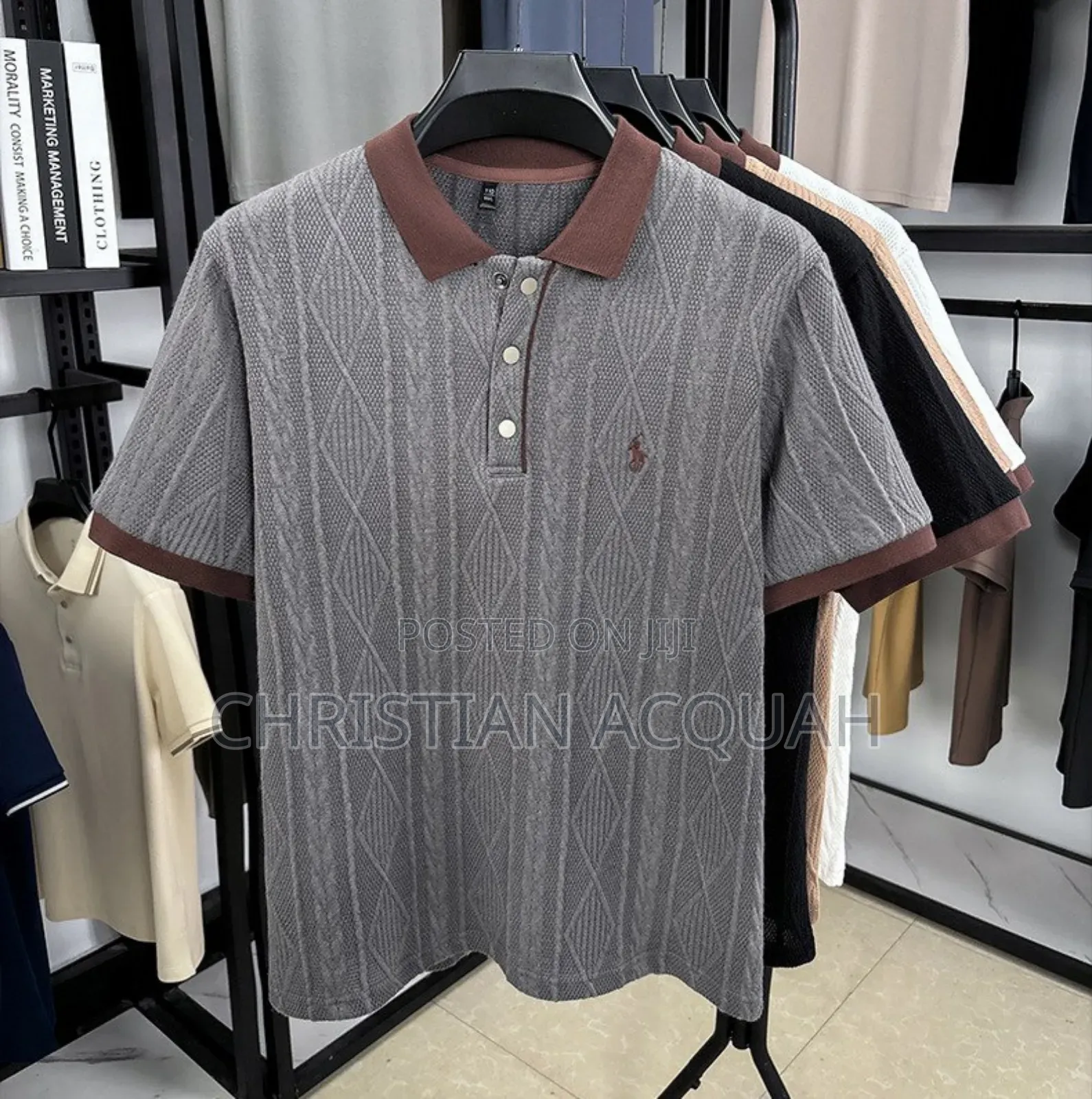 Knitted Short Sleeve Cotton Shirt