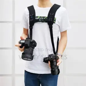 Double Quick Release Shoulder Harness Soft Pad Strap Belt for Cameras