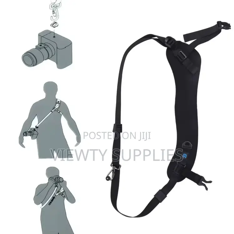 Quick Release Anti-Slip Camera Strap With Metal Hook for DSLR Cameras