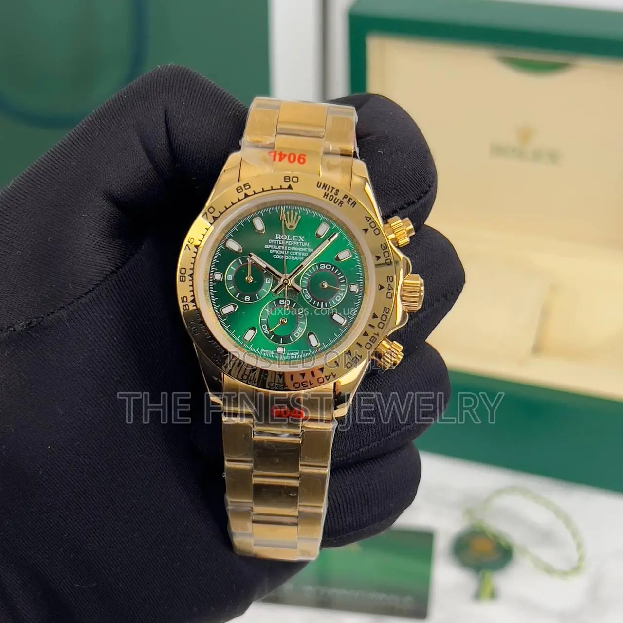 Rolex Daytona Gold-Green Wristwatch