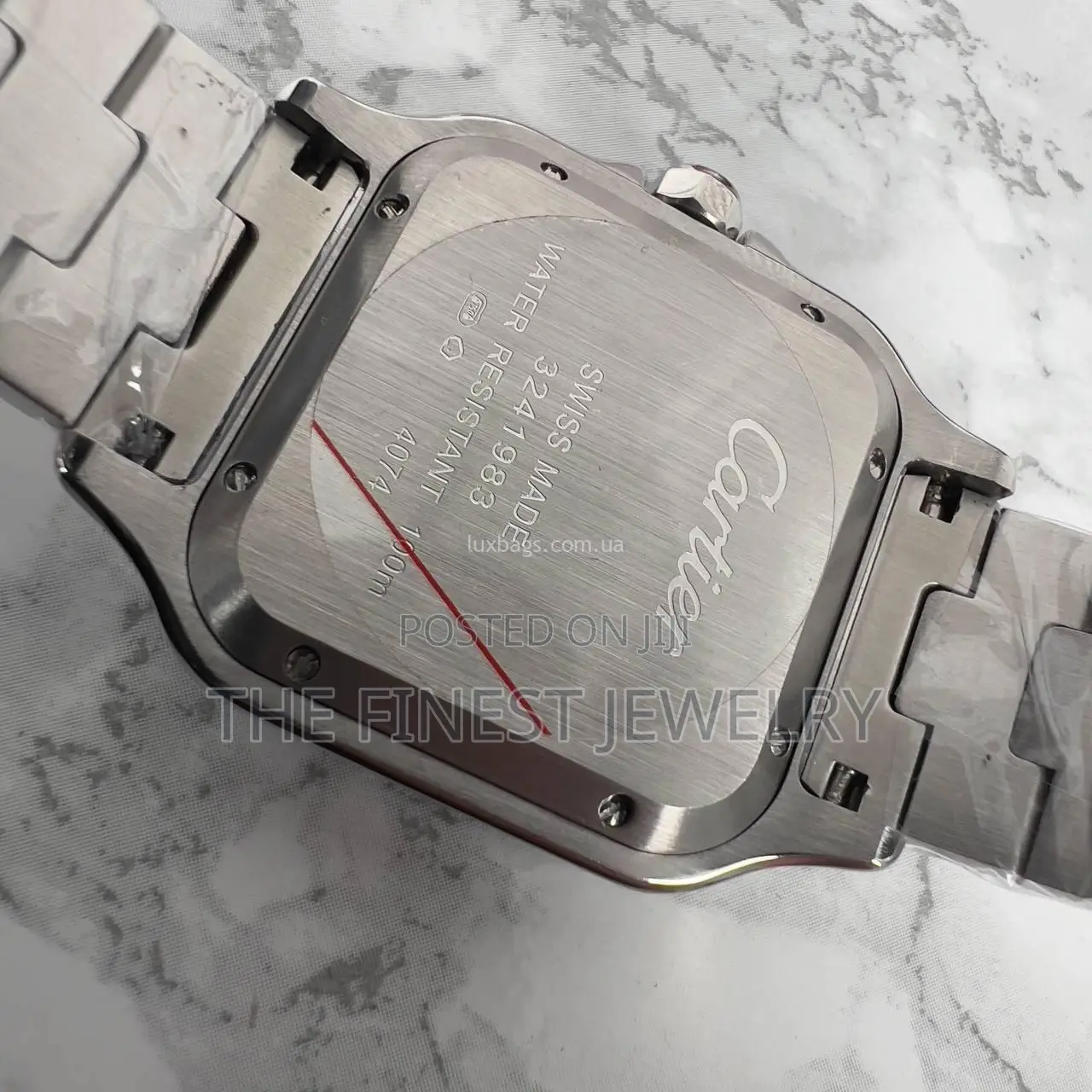 Cartier Santos Silver/Gold-White Wristwatch